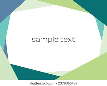 Vector illustration of a Simple abstract background with overlapping triangles (green)