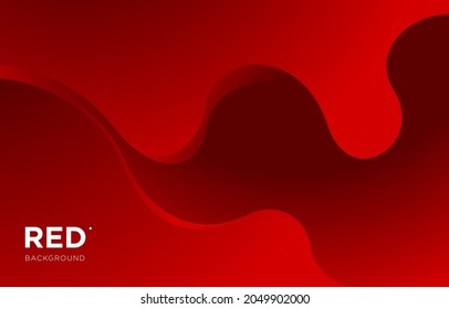 Vector illustration Simple Abstract Minimalist Curvy Red Background