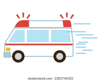 Vector illustration of a simple ambulance