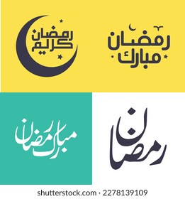 Vektorgrafik der einfachen arabischen Kalligraphie für Ramadan Kareem Wünsche.