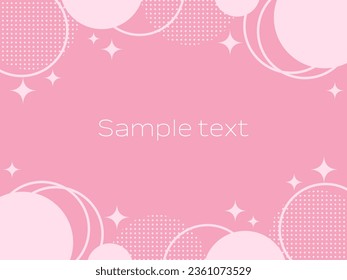 Vector illustration of simple background with circles and glitter (pink)