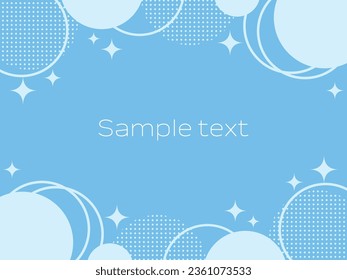 Vector illustration of simple background with circles and glitter (blue)