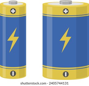 Vector illustration of a simple battery