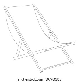 Vector illustration of simple and beach recliner