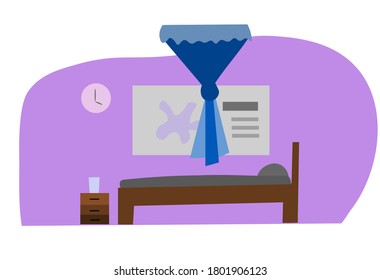 Ilustración vectorial de una habitación simple