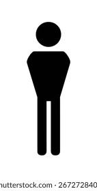 Vector illustration of simple black silhouette of a person