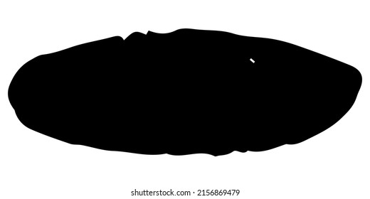 Vector illustration. Simple black sloppy Blot isolated on white. Hand drawn Splat of Ink. Grungy Effect. Perfect for poster, banner, collage, cards.