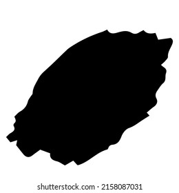 Vektorgrafik. Einfaches, schwarzes, schlampiges Grundstück einzeln auf Weiß. Handgezeichneter Splat aus Tinte. Grauer Effekt. Perfekt für Poster, Banner, Collage, Karten.