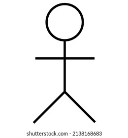 Ilustración vectorial de un hombre sencillo de estilo de dibujo de línea blanca y negra