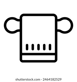 Vector illustration of a simple black and white baby diaper icon graphic design symbol with high contrast, suitable for web, app, user interface, healthcare, and parenting concepts