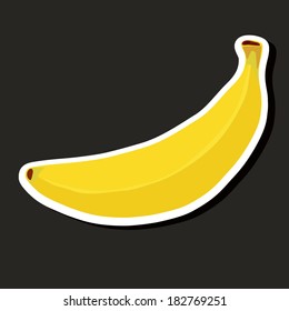 Vector illustration of a simple bright fruit - Banana