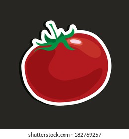 Vector illustration of a simple bright vegetable - Tomato