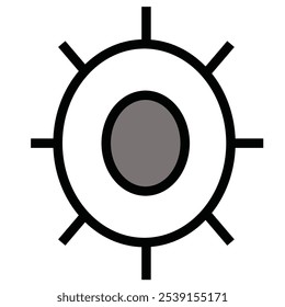 Ilustración vectorial de icono de brillo simple.