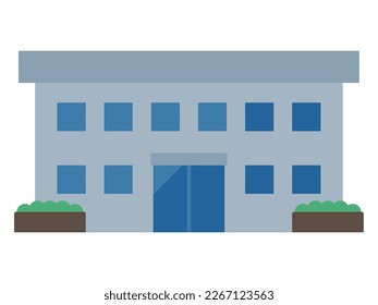Vector illustration of a simple building