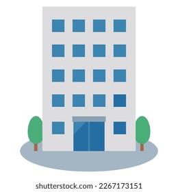 Vector illustration of a simple building