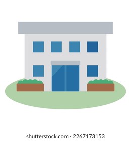 Vector illustration of a simple building