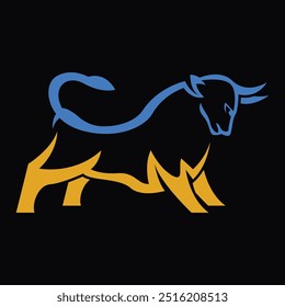 vector illustration of simple bull