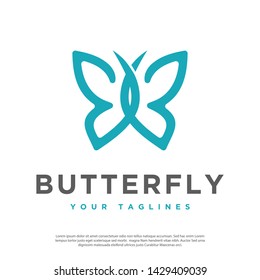vector illustration of a simple butterfly