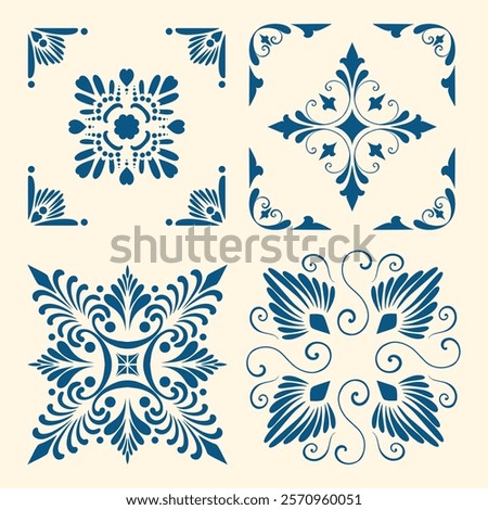 vector illustration of simple ceramic motif
