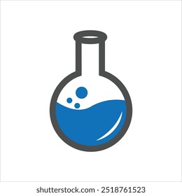 vector illustration of simple chemical tube white background, EPS file can be edited