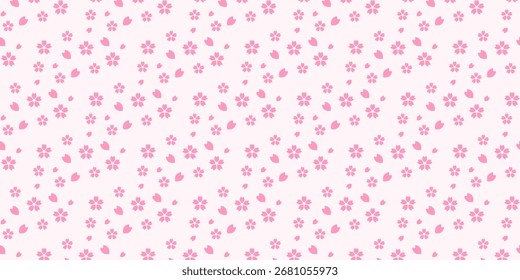 Ilustración vectorial de un simple fondo de flor de cerezo.