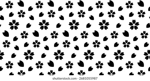 Ilustración vectorial de un simple fondo de flor de cerezo.