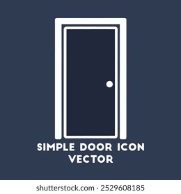 Una Ilustración vectorial de un simple ícono de puerta cerrada.