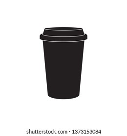 Vector Illustration Simple Coffee cup - Solid Design - Vector