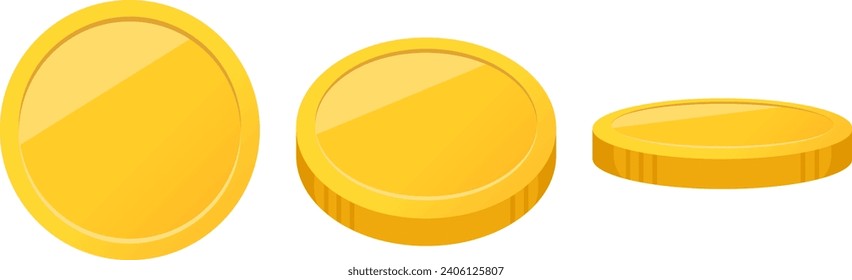 Vector illustration of simple coin
