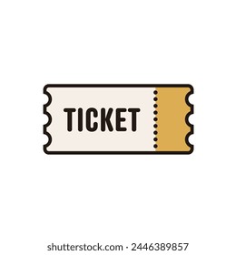 Vector illustration of simple coupon ticket icon