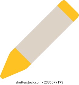 Ilustración vectorial del crayón simple (amarillo)