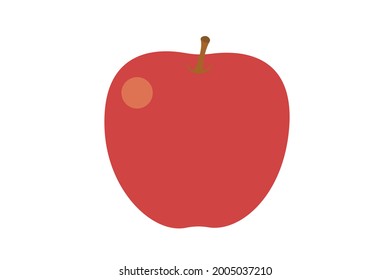 Vector illustration of a simple and cute apples