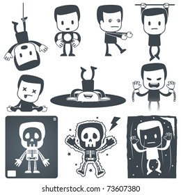 Vector illustration of a simple cute characters for use in presentations, manuals, design, etc.