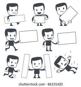 Vector illustration of a simple cute characters for use in presentations, manuals, design, etc.
