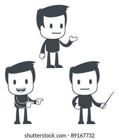 Vector illustration of a simple cute characters for use in presentations, manuals, design, etc.