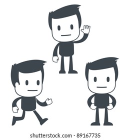 Vector illustration of a simple cute characters for use in presentations, manuals, design, etc.