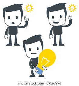 Vector illustration of a simple cute characters for use in presentations, manuals, design, etc.