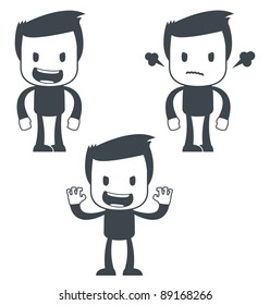Vector illustration of a simple cute characters for use in presentations, manuals, design, etc.