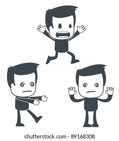 Vector illustration of a simple cute characters for use in presentations, manuals, design, etc.