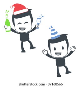 Vector illustration of a simple cute characters for use in presentations, manuals, design, etc.