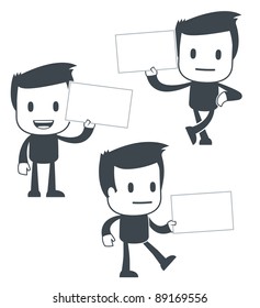 Vector illustration of a simple cute characters for use in presentations, manuals, design, etc.