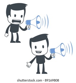 Vector illustration of a simple cute characters for use in presentations, manuals, design, etc.