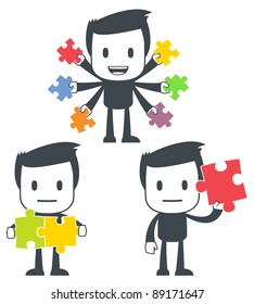 Vector illustration of a simple cute characters for use in presentations, manuals, design, etc.