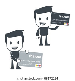 Vector illustration of a simple cute characters for use in presentations, manuals, design, etc.
