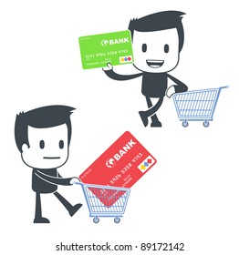 Vector illustration of a simple cute characters for use in presentations, manuals, design, etc.
