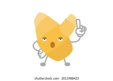 Vector illustration of simple and cute ginger character to point