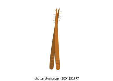 Vector illustration of a simple and cute girl