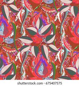 Vector illustration. Simple cute pattern in small-scale leaves. Floral seamless background for textile or book covers, manufacturing, wallpapers, print, gift wrap and scrapbooking.