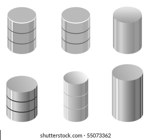 Vector illustration of simple database representation