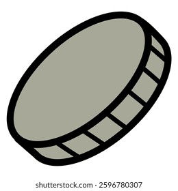Vector illustration of a simple deformed coin